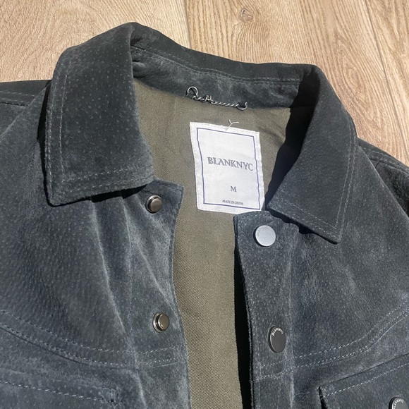 blank nyc leather jacket in charcol grey/black. - Picture 4 of 4